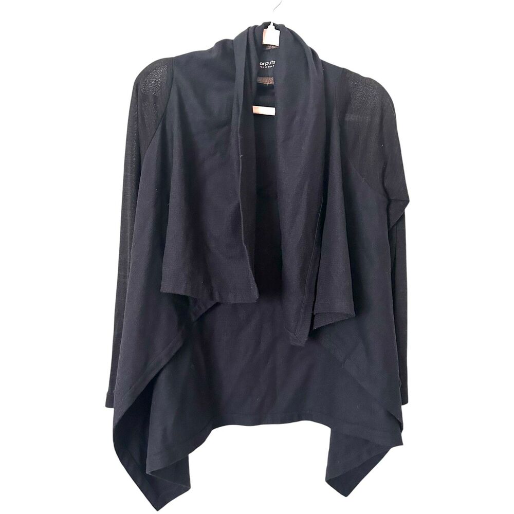 HARPUTS OWN‎ Wool Draped Cardigan Navy Small